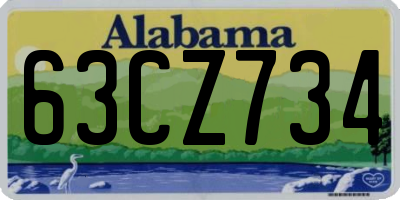 AL license plate 63CZ734