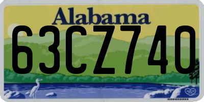 AL license plate 63CZ740