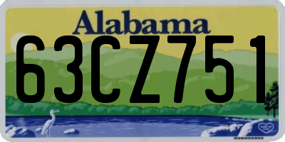 AL license plate 63CZ751