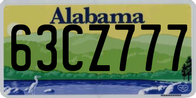 AL license plate 63CZ777
