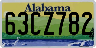 AL license plate 63CZ782
