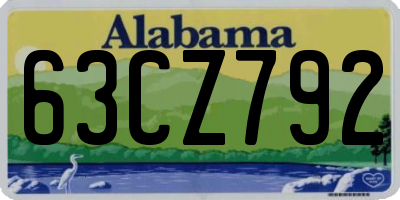 AL license plate 63CZ792
