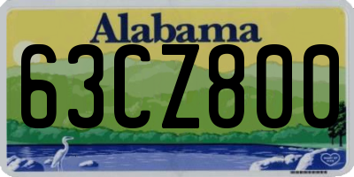 AL license plate 63CZ800