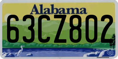 AL license plate 63CZ802