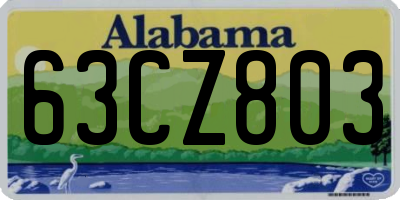 AL license plate 63CZ803