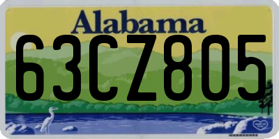 AL license plate 63CZ805