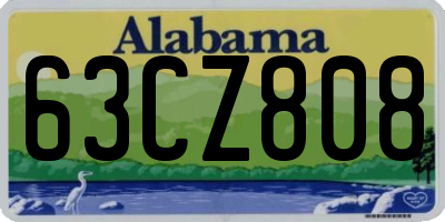 AL license plate 63CZ808