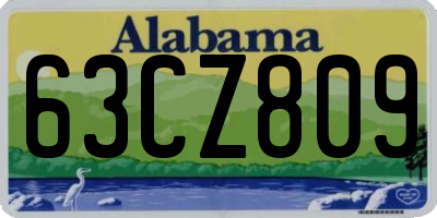 AL license plate 63CZ809