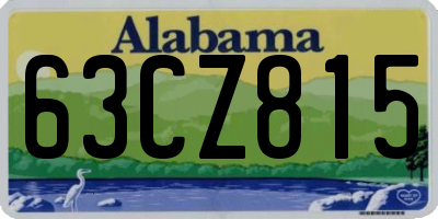 AL license plate 63CZ815