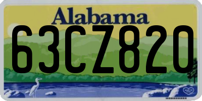 AL license plate 63CZ820