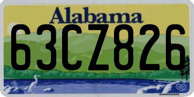 AL license plate 63CZ826