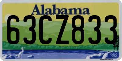 AL license plate 63CZ833