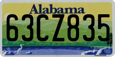 AL license plate 63CZ835