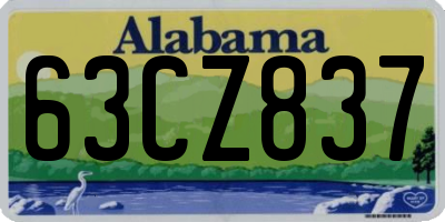 AL license plate 63CZ837