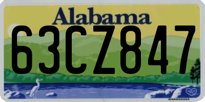 AL license plate 63CZ847