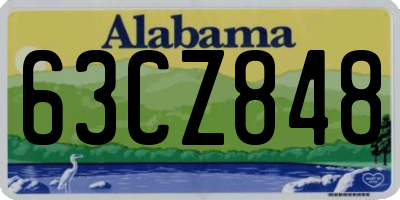 AL license plate 63CZ848