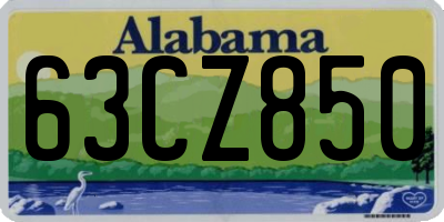 AL license plate 63CZ850