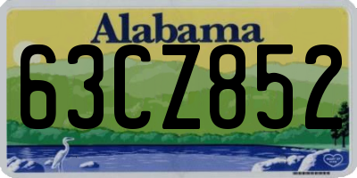 AL license plate 63CZ852