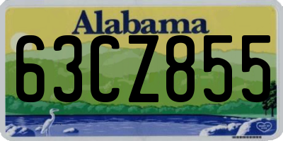AL license plate 63CZ855