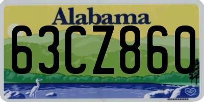 AL license plate 63CZ860
