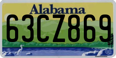 AL license plate 63CZ869
