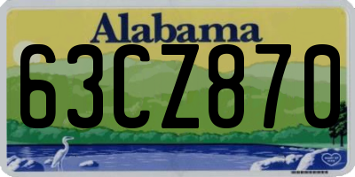 AL license plate 63CZ870