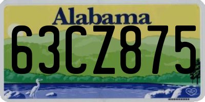 AL license plate 63CZ875