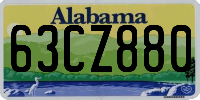 AL license plate 63CZ880
