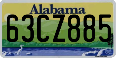 AL license plate 63CZ885