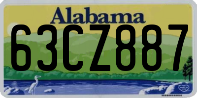 AL license plate 63CZ887