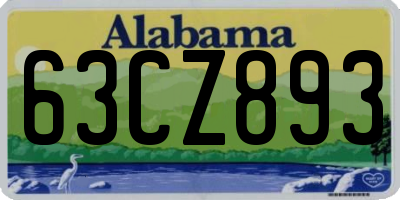 AL license plate 63CZ893