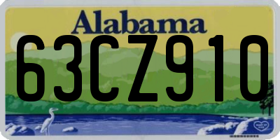 AL license plate 63CZ910