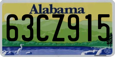 AL license plate 63CZ915