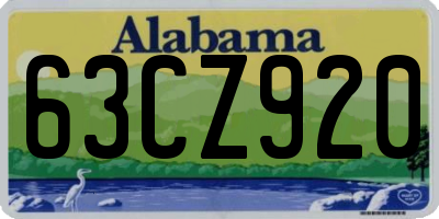 AL license plate 63CZ920
