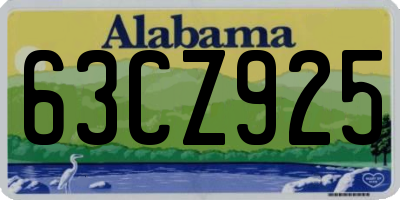 AL license plate 63CZ925