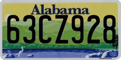 AL license plate 63CZ928
