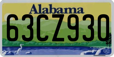 AL license plate 63CZ930