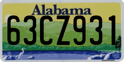 AL license plate 63CZ931