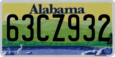 AL license plate 63CZ932