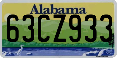 AL license plate 63CZ933