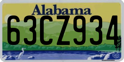AL license plate 63CZ934