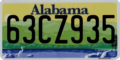 AL license plate 63CZ935