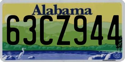 AL license plate 63CZ944