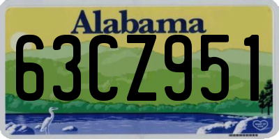 AL license plate 63CZ951