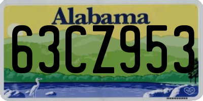 AL license plate 63CZ953