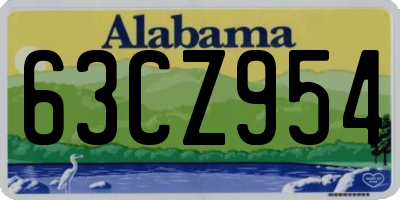AL license plate 63CZ954