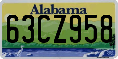 AL license plate 63CZ958