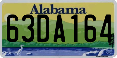 AL license plate 63DA164