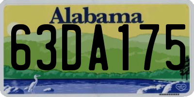 AL license plate 63DA175