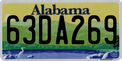 AL license plate 63DA269